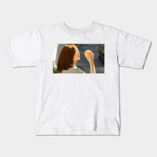 Peach Scene Parasite Kids T-Shirt